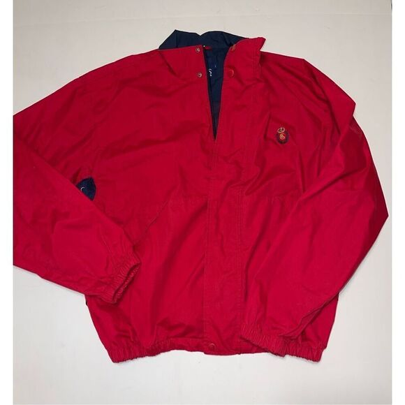 Chaps Ralph Lauren Jacket Men's Windbreaker Full Zip Red 90s Large A13‎ - Picture 1 of 6